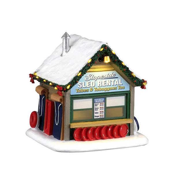 Lemax Slopeside Sled Rental