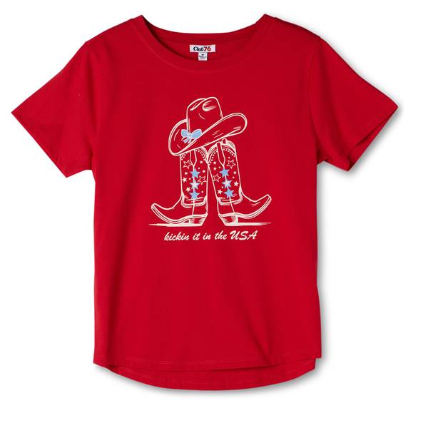 Photo of Women's Short Sleeve "Kickin It In The USA" Tee