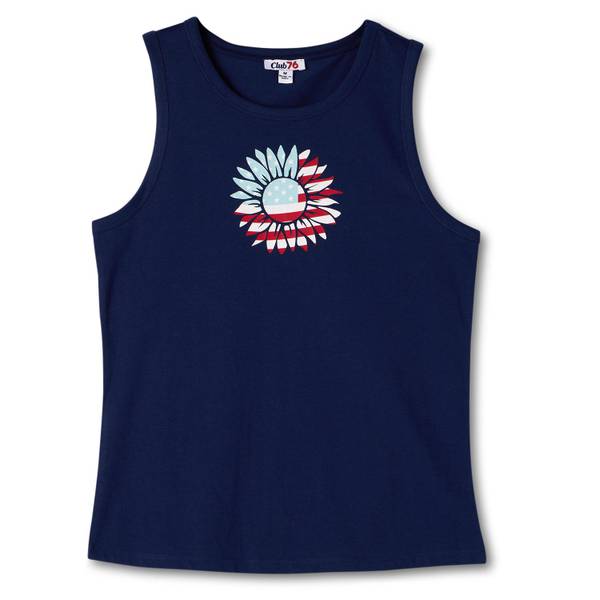 Photo of Women's Sleeveless "USA" Sunflower Tank