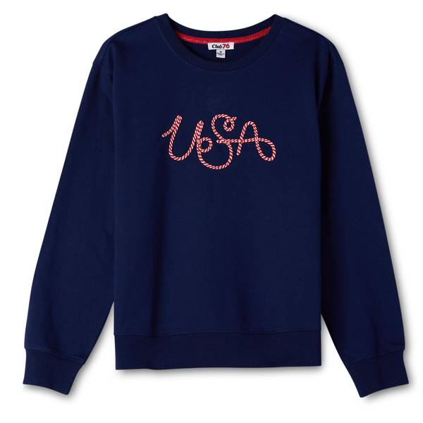 Photo of Women's Long Sleeve "USA" Soutache Sweatshirt