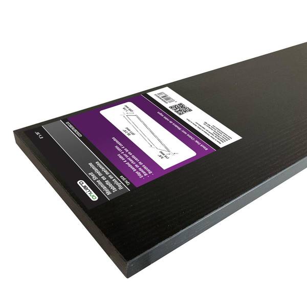 Photo of 8"X36"X5/8" Melamine Shelf- Black Wood Grain