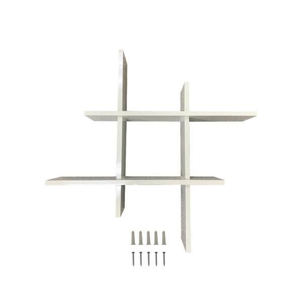 Photo of 5"X26.5"X26.5" Hashtag Shelf-White