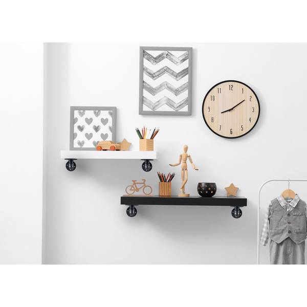 Photo of 10"X3.14"X4" Industrial Pipe Shelf Bracket- Granite