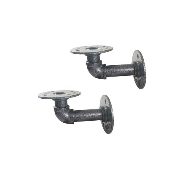 Photo of 5.5"X3.14"X4" Industrial Pipe Shelf Bracket- Granite