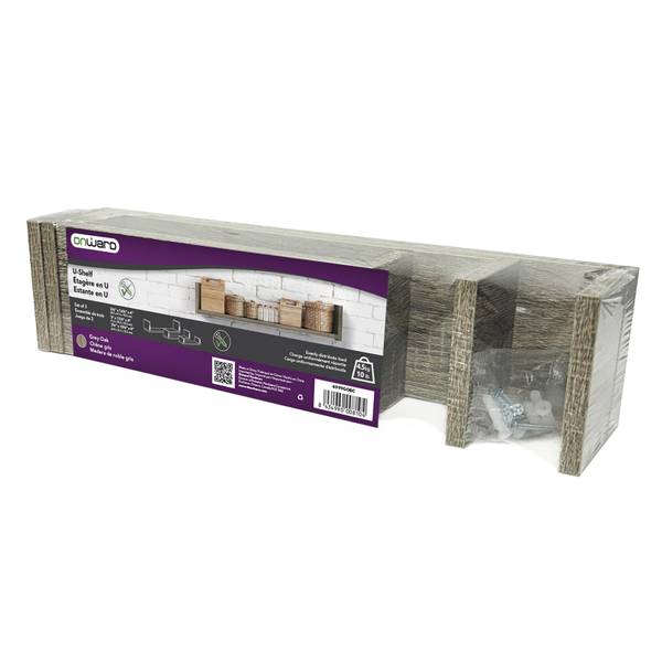 Photo of 3 Pack U Shelf- Gray Oak