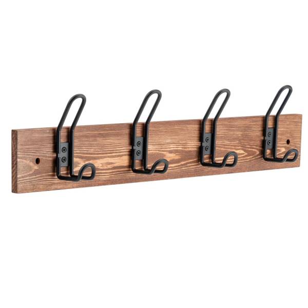 Photo of Utility Metal Double Hook Board-Wood/Black