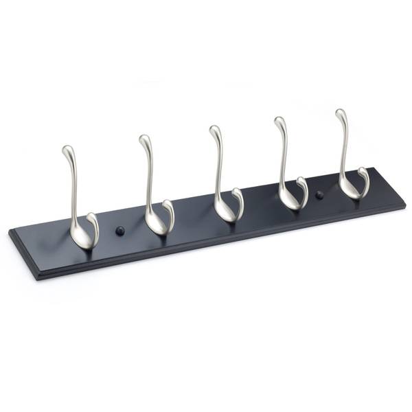 Photo of Utility Hook Rack- Black/Brushed Nickel