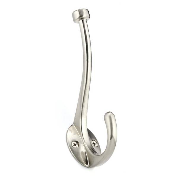 Photo of Transitional Metal Double Hook - Brushed Nickel