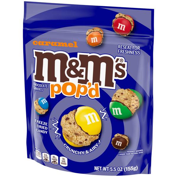 M&M's Pop'd Caramel Chocolate Crunchy Freeze-Dried Candy 5.5 Oz