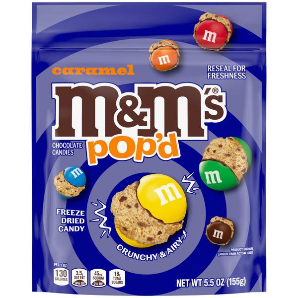 Photo of Pop'd Caramel Chocolate Crunchy Freeze-Dried Candy 5.5 Oz Resealable Bag