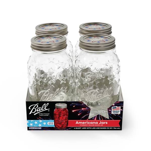 Photo of Americana 32 oz Quart Jars, 4-Pack