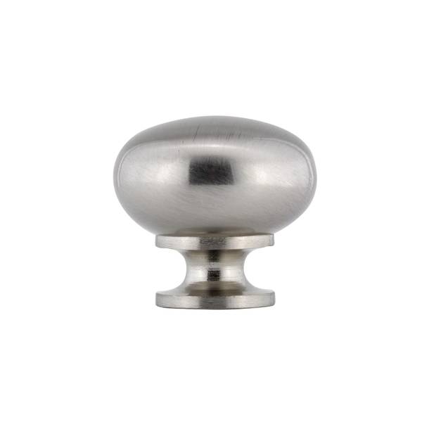 Photo of 10 Pack 1-1/4" Contemporary Mushroom-Shaped Metal Knobs - Brushed Nickel