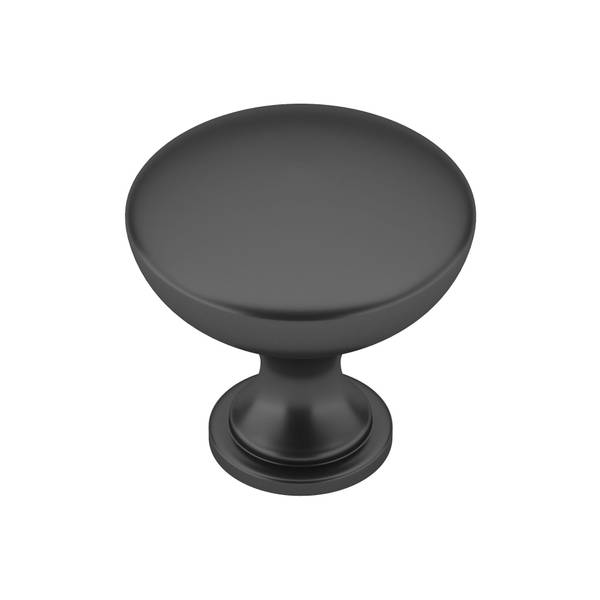 Photo of 10 Pack 30mm Contemporary Flared Base Metal Knobs -Matte Black