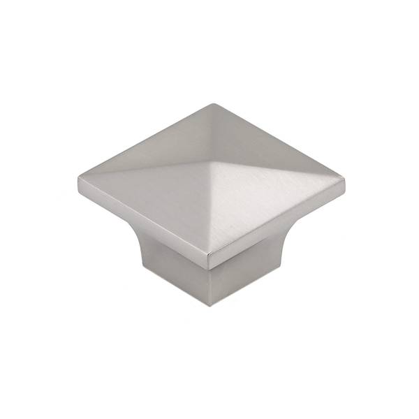 Photo of 10 Pack 32mm Contemporary Metal Raised Pyramid Knobs - Brushed Nickel