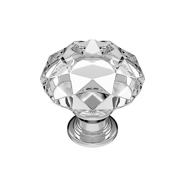 Photo of 6 Pack Contemporary Crystal and Metal Knobs