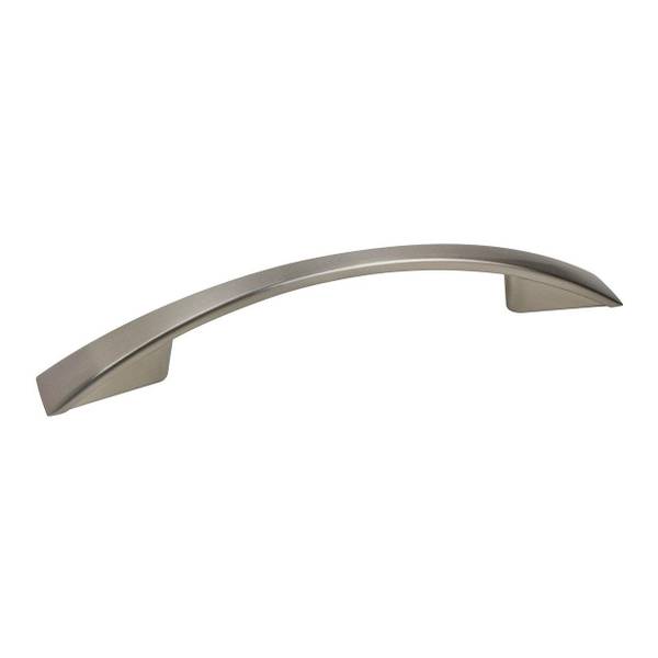 Photo of 10 pack 96mm Contemporary Shallow Bow Metal Pulls- Brushed Nickel