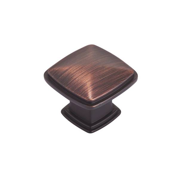Photo of 10 Pack 31mm Transitional Square Metal Knobs- Brushed Oil Rubbed Bronze