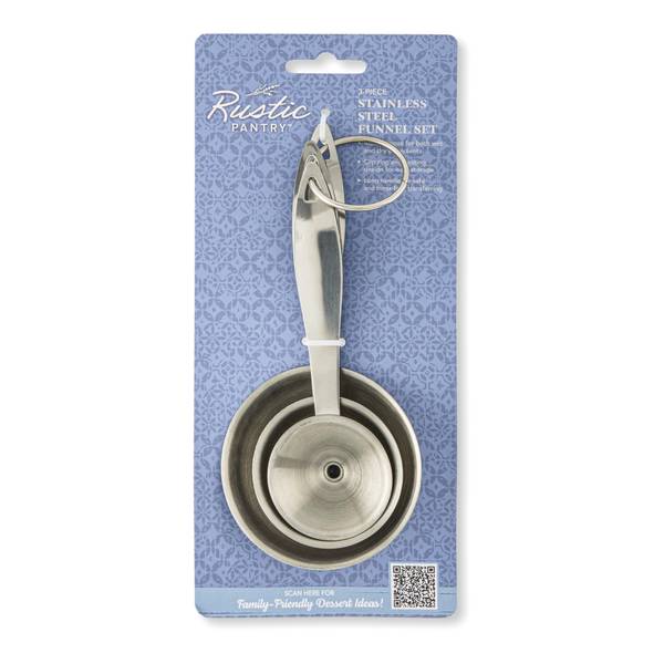 Photo of 3-Piece Stainless Steel Stackable Funnel Set