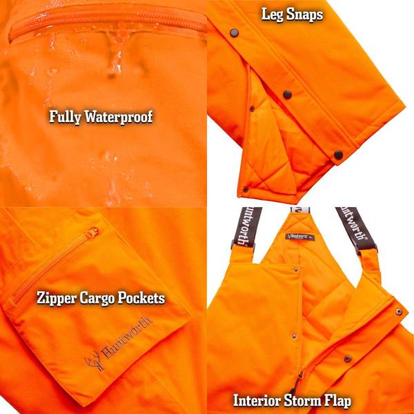 Huntworth Men's 3XL Blaze Orange Kittery Heavyweight, Waterproof