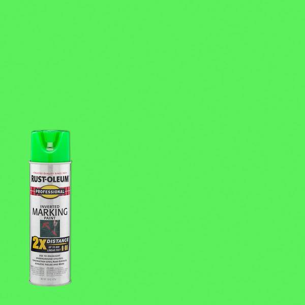 Photo of 15 oz Professional 2X Inverted Fluorescent Green Marking Paint