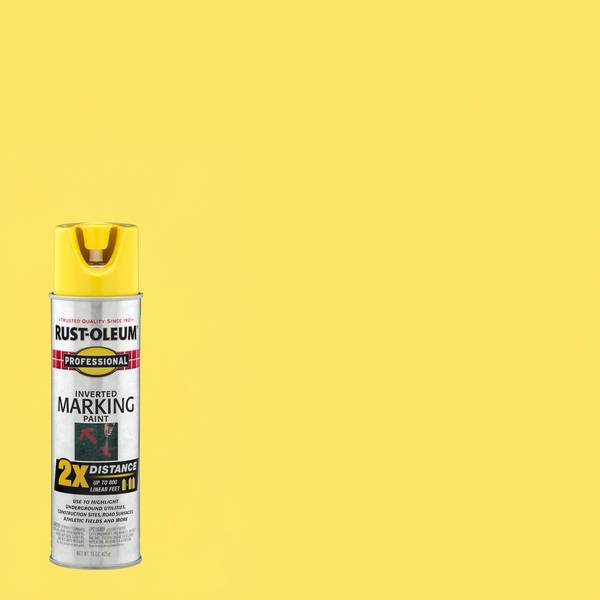 Photo of 15 oz Professional 2X Inverted High Visibility Yellow Marking Paint