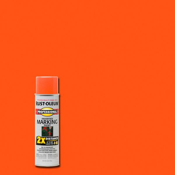 Photo of 15 oz Professional 2X Inverted Fluorescent Orange Marking Paint