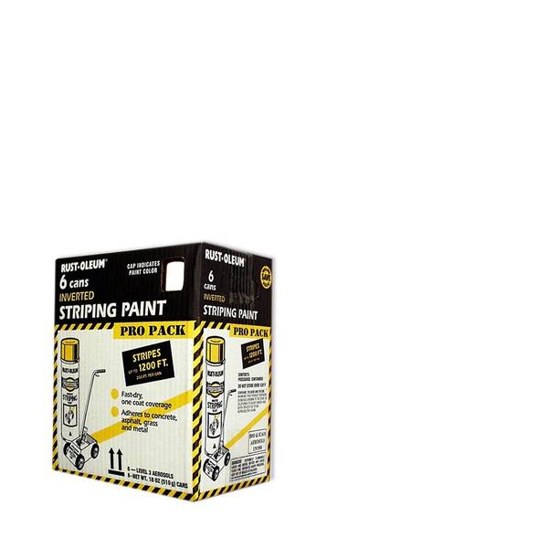 Photo of 18 oz Inverted White Striping Spray Paint Contractor 6-Pack