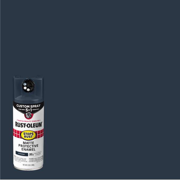 Photo of 12 oz Stops Rust 5-in-1 Flat Elderberry Spray Paint