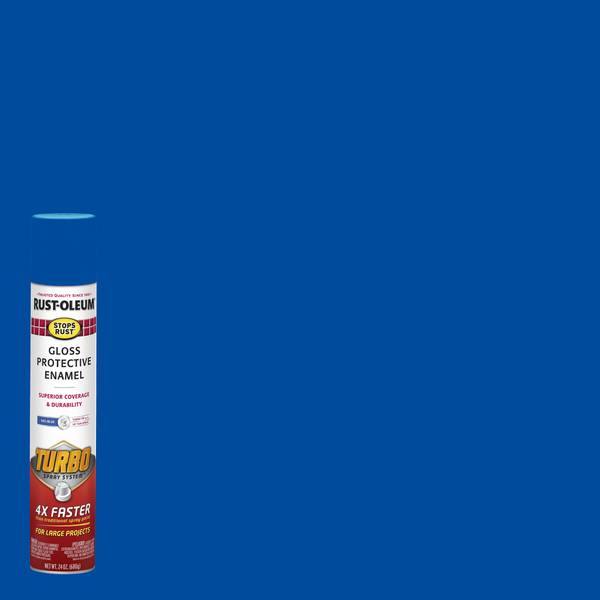 Photo of 24 oz Stops Rust Protective Enamel Gloss Sail Blue Turbo Spray