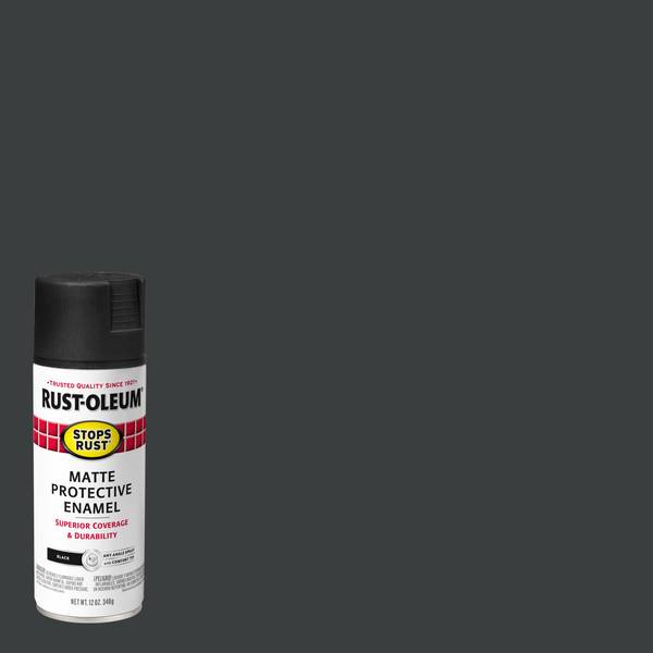 Photo of 12 oz Stops Rust Matte Black Spray Paint