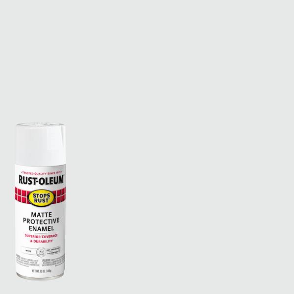 Photo of 12 oz Stops Rust Matte White Spray Paint