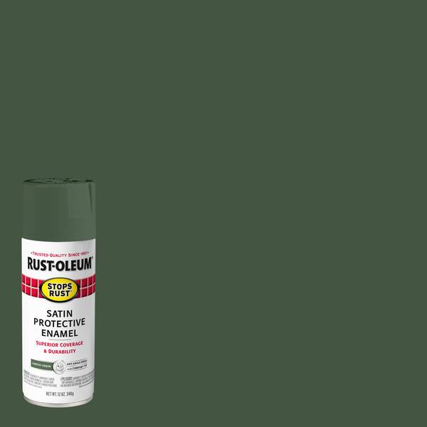 Photo of 12 oz Stops Rust Satin Earthy Green Spray Paint
