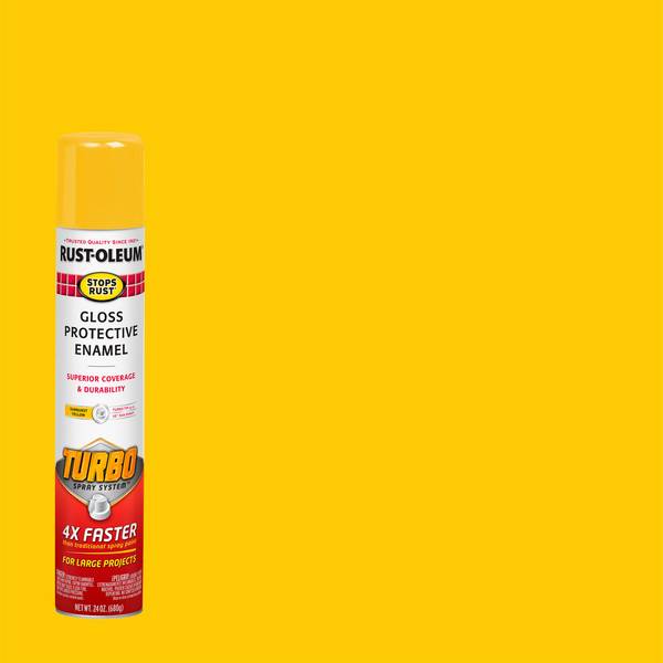 Photo of 24 oz Stops Rust Protective Enamel Gloss Sunburst Yellow Turbo Spray