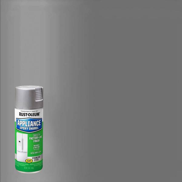 Appliance Epoxy Spray Paint, Gloss, Stainless, 12 oz, Aerosol Can