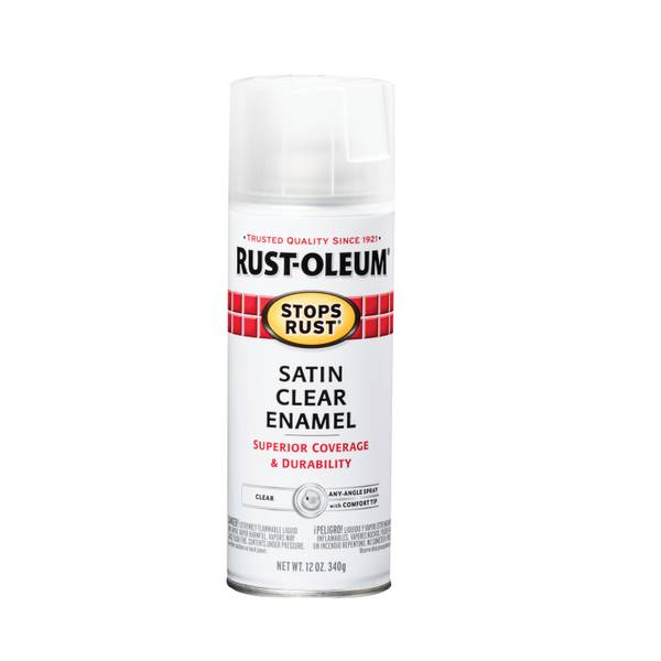 Rust-Oleum 12 oz Stops Rust Satin Clear Spray Paint