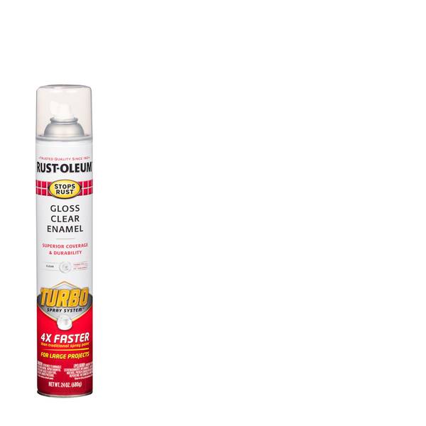 Photo of 24 oz Stops Rust Protective Enamel Gloss Clear Turbo Spray