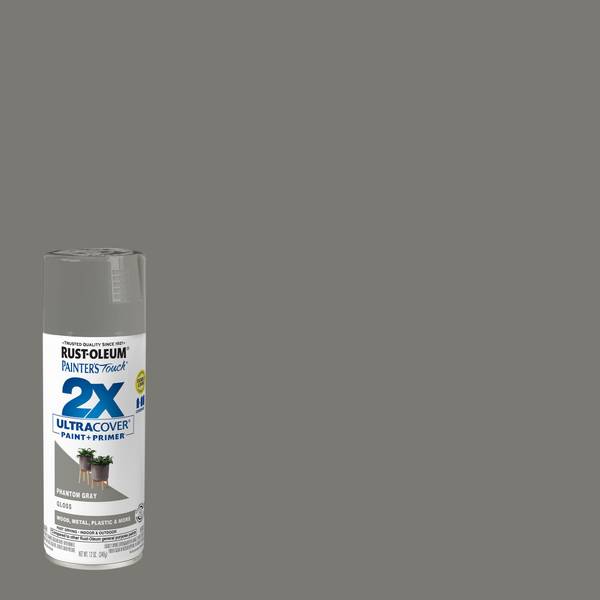 Photo of 12 oz Painter's Touch 2X Ultra Cover Gloss Phantom Gray Spray Paint