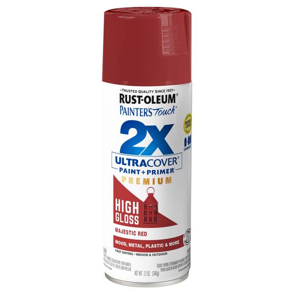 Photo of 12 oz Painter's Touch 2X Ultra Cover High-Gloss Majestic Red Spray Paint