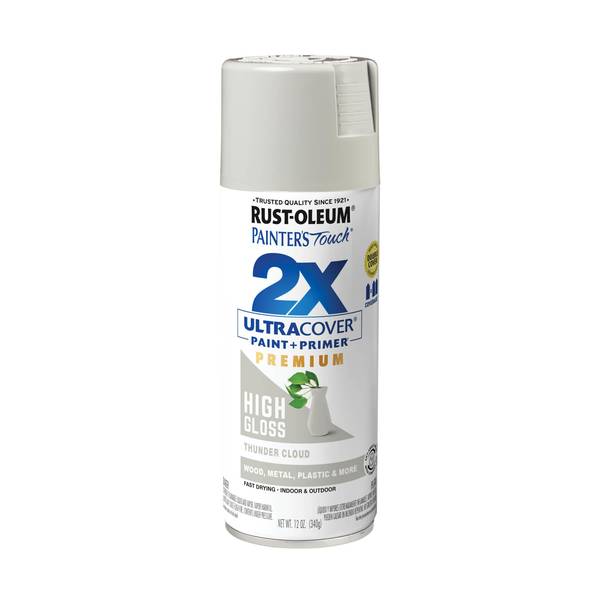 Photo of 12 oz Painter's Touch 2X Ultra Cover High-Gloss Thunder Cloud Spray Paint
