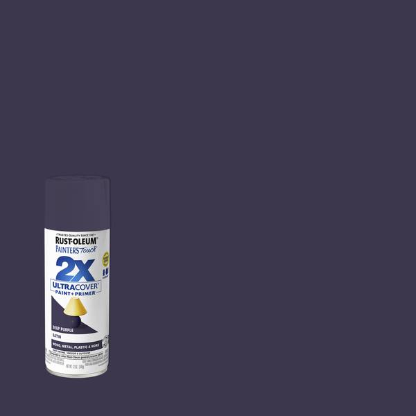 Photo of 12oz Painter's Touch 2X Ultra Cover Satin Deep Purple Spray Paint
