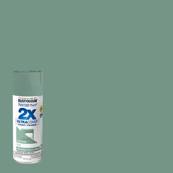 Photo of 12 oz Painter's Touch 2X Ultra Cover Satin Eucalyptus Spray Paint