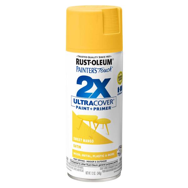 Photo of 12oz Painter's Touch 2X Ultra Cover Satin Sweet Mango Spray Paint