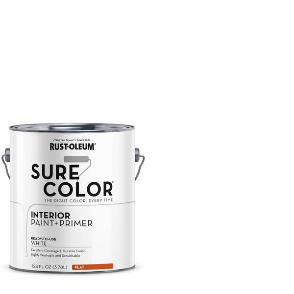 Photo of 1 gal Sure Color Interior Flat White Paint