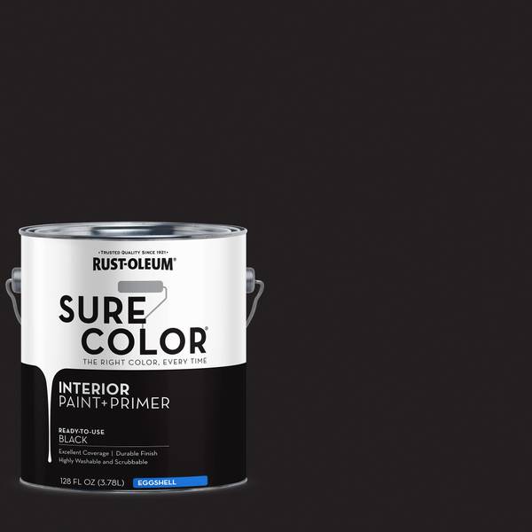 Photo of 1 gal Sure Color Interior Eggshell Black Paint
