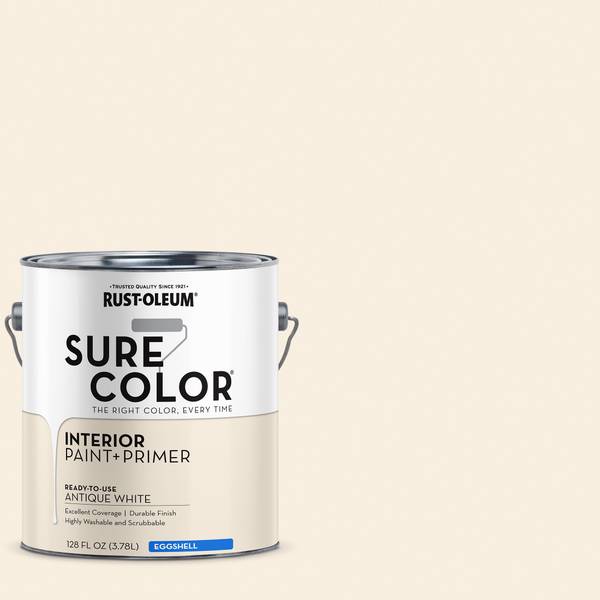 Photo of 1-gal Sure Color Interior Eggshell Antique White Paint