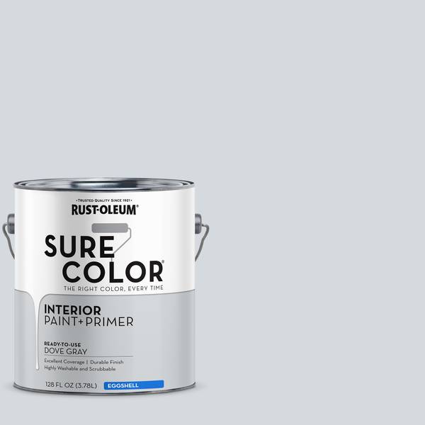 Photo of 1-gal Sure Color Interior Eggshell Dove Gray Paint