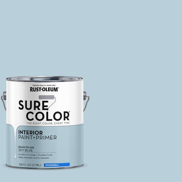 Photo of 1-gal Sure Color Interior Eggshell Sky Blue Paint