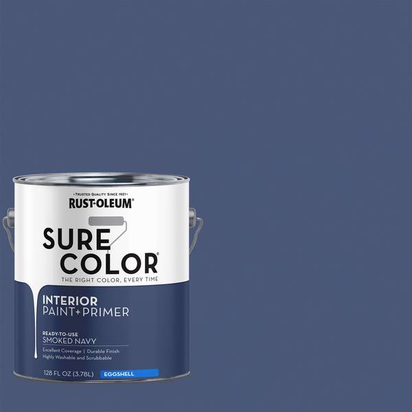Photo of 1-gal Sure Color Interior Eggshell Smoked Navy Paint