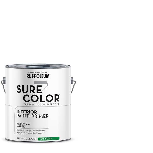 Photo of 1-gal Sure Color Interior Semi-Gloss White Paint
