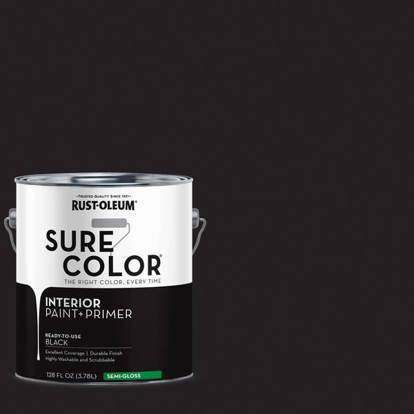 Photo of 1-gal Sure Color Interior Semi-Gloss Black Paint